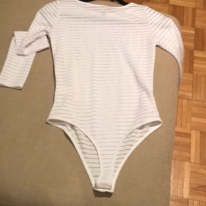 Illusion white Bodysuit